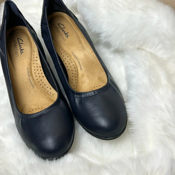 Clark’s women leather shoes, NEW! Chunky heel,Neiley Pearl,comfy,office,classy - Picture 3 of 14